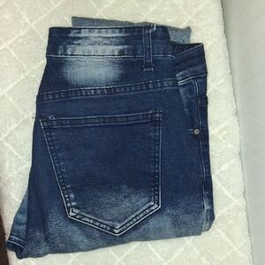 Ava & Viv Blue Skinny Jeans with Vintage Fading